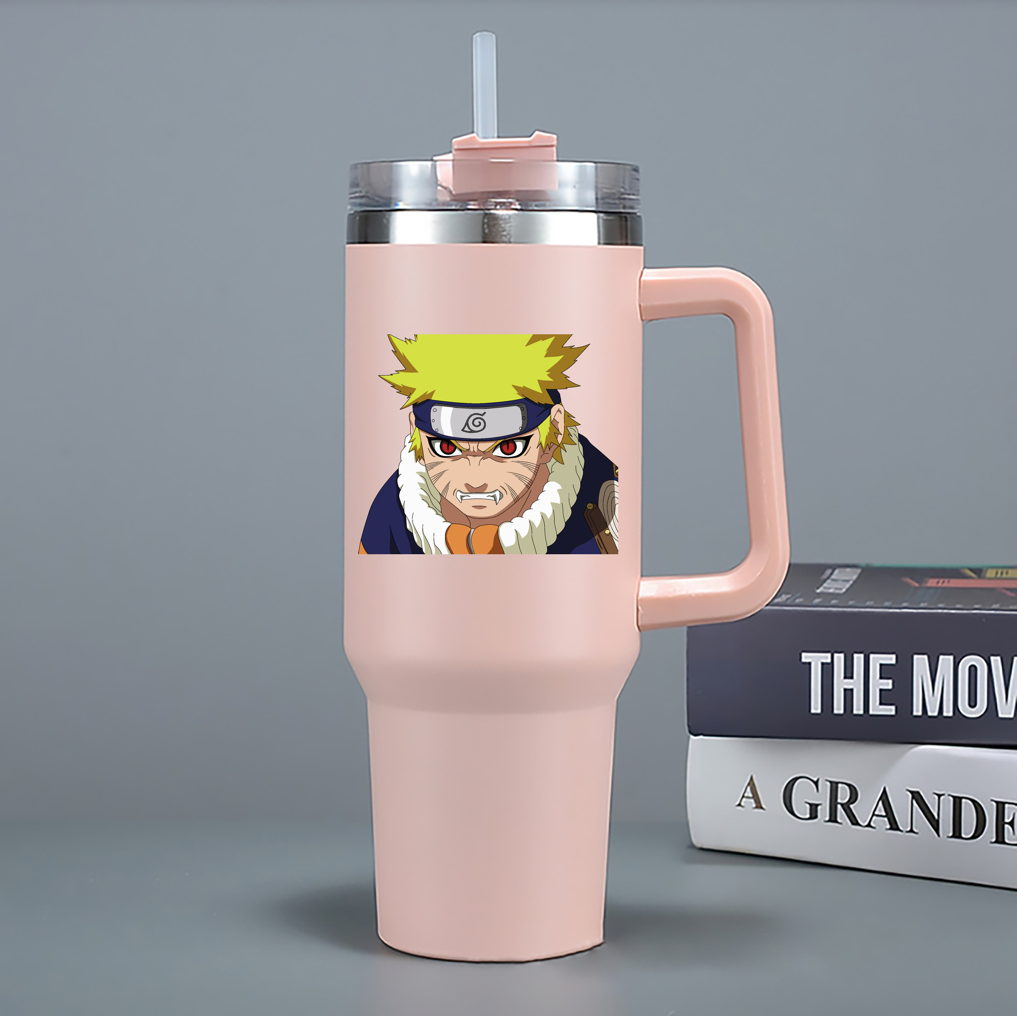 （画像用） NARUTO -ナルト- うずまき ナルト Uzumaki Naruto 1200mL車用タンブラー - クリスタルステッカー（プラスチックストロー付き）